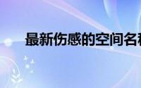 最新伤感的空间名称（莫名的、想哭）