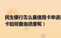 民生银行怎么查信用卡申请进度（我申请的民生银行的信用卡如何查询进度呢）