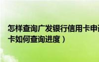 怎样查询广发银行信用卡申请进度（申请了广发银行的信用卡如何查询进度）