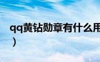 qq黄钻勋章有什么用（qq黄钻身份铭牌上线）