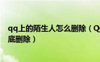 qq上的陌生人怎么删除（QQ联系人列表中的陌生人如何彻底删除）