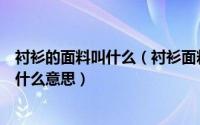 衬衫的面料叫什么（衬衫面料 la什么意思面料成分中la代表什么意思）