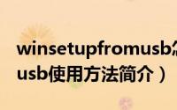 winsetupfromusb怎么用（winsetupfromusb使用方法简介）