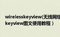 wirelesskeyview(无线网络信息查看)怎么使用（wirelesskeyview图文使用教程）