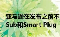 亚马逊在发布之前不小心透露了其新的Echo Sub和Smart Plug