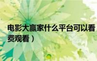 电影大赢家什么平台可以看（电影大赢家有哪些软件可以免费观看）