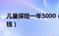 儿童保险一年5000（儿童保险一年需要多少钱）