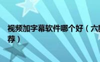 视频加字幕软件哪个好（六款非常好用的视频加字幕软件推荐）