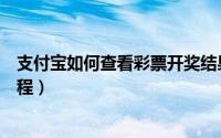 支付宝如何查看彩票开奖结果（支付宝查看彩票开奖结果教程）