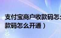 支付宝商户收款码怎么转个人（支付宝商户收款码怎么开通）