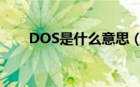 DOS是什么意思（DOS意思的简介）