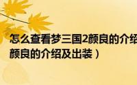 怎么查看梦三国2颜良的介绍及出装攻略（怎么查看梦三国2颜良的介绍及出装）