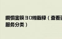 鐧惧害鏌ヨ缃戠粶（查看百度的所有网络产品列表及网络服务分类）