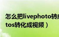 怎么把livephoto转成视频（如何将LivePhotos转化成视频）