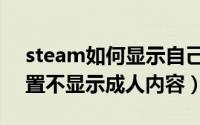 steam如何显示自己不在线（steam如何设置不显示成人内容）