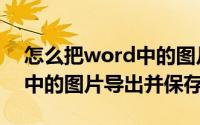 怎么把word中的图片导出来（怎么把word中的图片导出并保存）