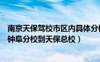 南京天保驾校市区内具体分校有哪些（怎么从南京天保驾校钟阜分校到天保总校）