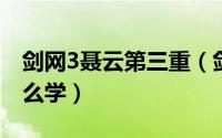 剑网3聂云第三重（剑网三聂云逐月第四重怎么学）