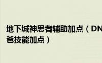 地下城神思者辅助加点（DNF95版本圣骑士天启者神思者奶爸技能加点）