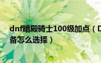 dnf暗殿骑士100级加点（DNF极诣暗殿骑士100级史诗装备怎么选择）