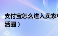 支付宝怎么进入卖家中心（支付宝怎么进入生活圈）