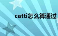 catti怎么算通过（catti怎么报名）