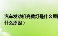 汽车发动机亮黄灯是什么原因引起的（汽车发动机亮黄灯是什么原因）