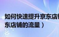 如何快速提升京东店铺粉丝（如何快速提升京东店铺的流量）