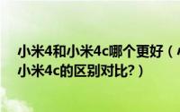 小米4和小米4c哪个更好（小米4和小米4c哪个好?小米4和小米4c的区别对比?）