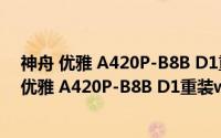 神舟 优雅 A420P-B8B D1重装win7系统图文教程（神舟 优雅 A420P-B8B D1重装win7系统图文教程）