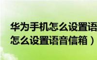 华为手机怎么设置语音唤醒yoyo（华为手机怎么设置语音信箱）