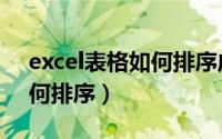 excel表格如何排序成绩高低（excel表格如何排序）