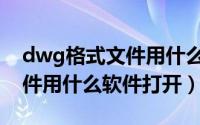 dwg格式文件用什么软件打开（dwg格式文件用什么软件打开）