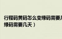 行程码黄码怎么变绿码需要几天 石家庄（行程码黄码怎么变绿码需要几天）