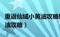 重返仙域小黄油攻略如何激活（重返仙域小黄油攻略）