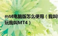 mt4电脑版怎么使用（我叫MT4怎么在电脑上玩 PC端电脑玩我叫MT4）