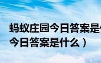 蚂蚁庄园今日答案是什么11月7日（蚂蚁庄园今日答案是什么）