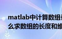 matlab中计算数组长度的函数（matlab怎么求数组的长度和维数）