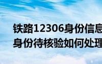 铁路12306身份信息待核验怎么办（12306身份待核验如何处理）