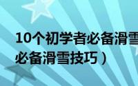 10个初学者必备滑雪技巧英文（10个初学者必备滑雪技巧）