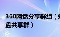 360网盘分享群组（知道群ID怎么加入360云盘共享群）