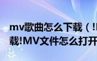 mv歌曲怎么下载（!MV格式文件如何继续下载!MV文件怎么打开）