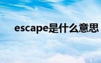 escape是什么意思（escape中文意思）