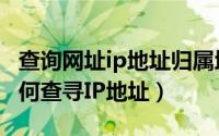 查询网址ip地址归属地（IP地址归属地查询如何查寻IP地址）