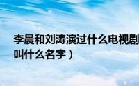 李晨和刘涛演过什么电视剧?（李晨和刘涛一起演的电视剧叫什么名字）