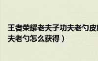 王者荣耀老夫子功夫老勺皮肤怎么获得（王者荣耀老夫子功夫老勺怎么获得）