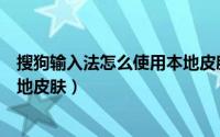 搜狗输入法怎么使用本地皮肤下载（搜狗输入法怎么使用本地皮肤）