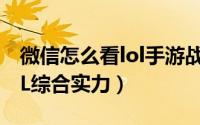 微信怎么看lol手游战绩（怎样用微信查询LOL综合实力）