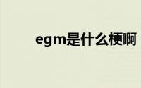 egm是什么梗啊（EGM是什么梗）