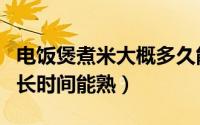 电饭煲煮米大概多久能熟（电饭煲煮米大概多长时间能熟）